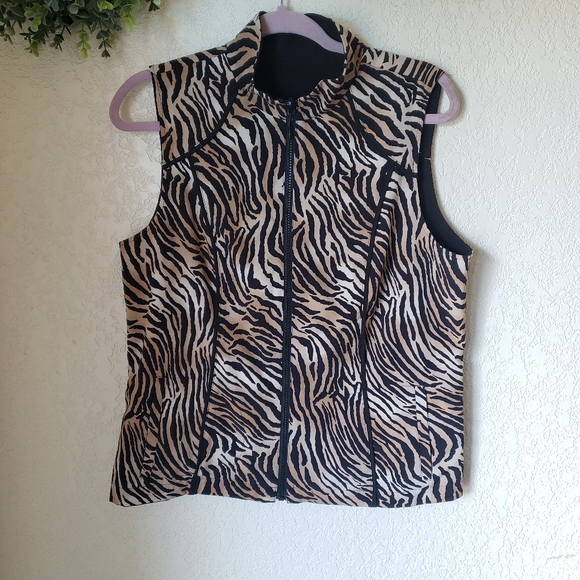 CHICO’S Zynergy Golf Size 0.5 (S/6) Leopard Print Skort Reversible Outfit - Picture 3 of 15